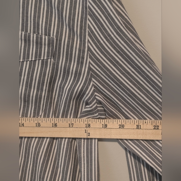 And Now This Men's Striped Oxford Dress Shirt Grey White Size -XL NWT Fast Ship - Picture 13 of 16